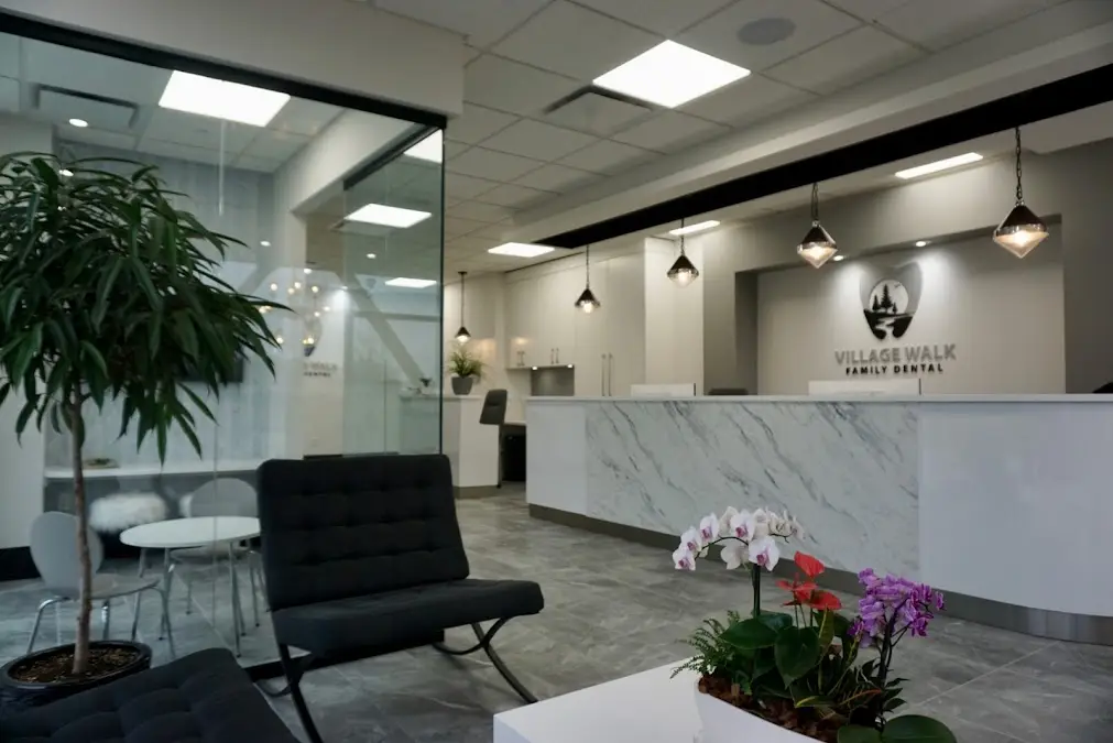 The inside of a dental office.